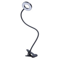 LED stmívatelná stolní lampička, 8W, 300Lm, 3000-6000K, clip, černá